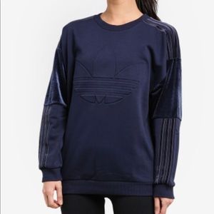 Adidas Sweatshirt With Velvet Sleeves